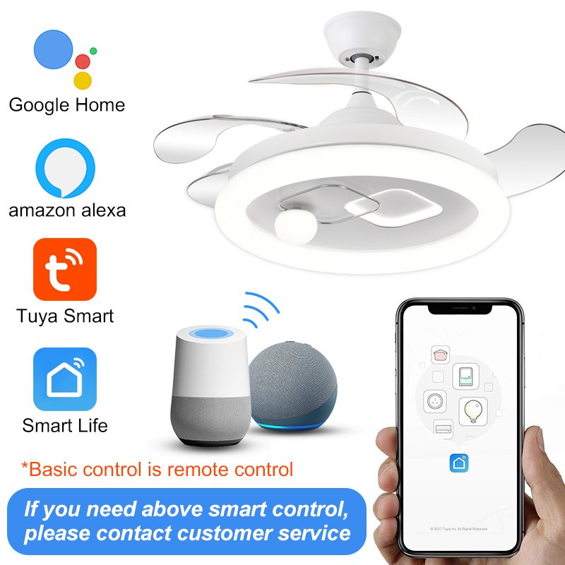 Y057 Modern 42-Inch Wave Shaped LED Light Invisible Bladeless Fan Remote Control DC Motor for Bedroom 110-220V Decorative