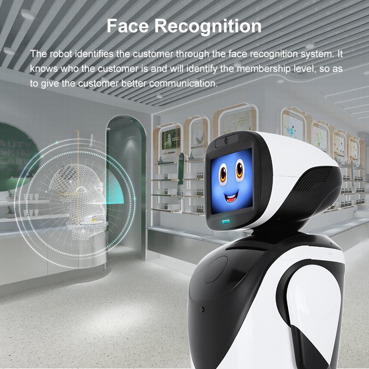 Auto Robot Enderezado Commercial Reception Robot for Shopping Mall Welcome Reception Service