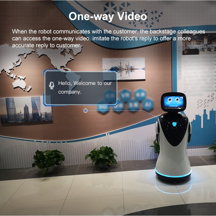 Auto Robot Enderezado Commercial Reception Robot for Shopping Mall Welcome Reception Service