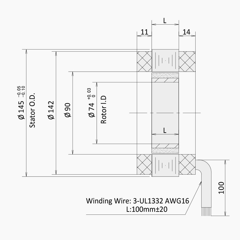 PrimoPal Manufacture Full Auto Lamination DD Motor BLDC Frameless Brushless Rotor Stator Outrunner Motor