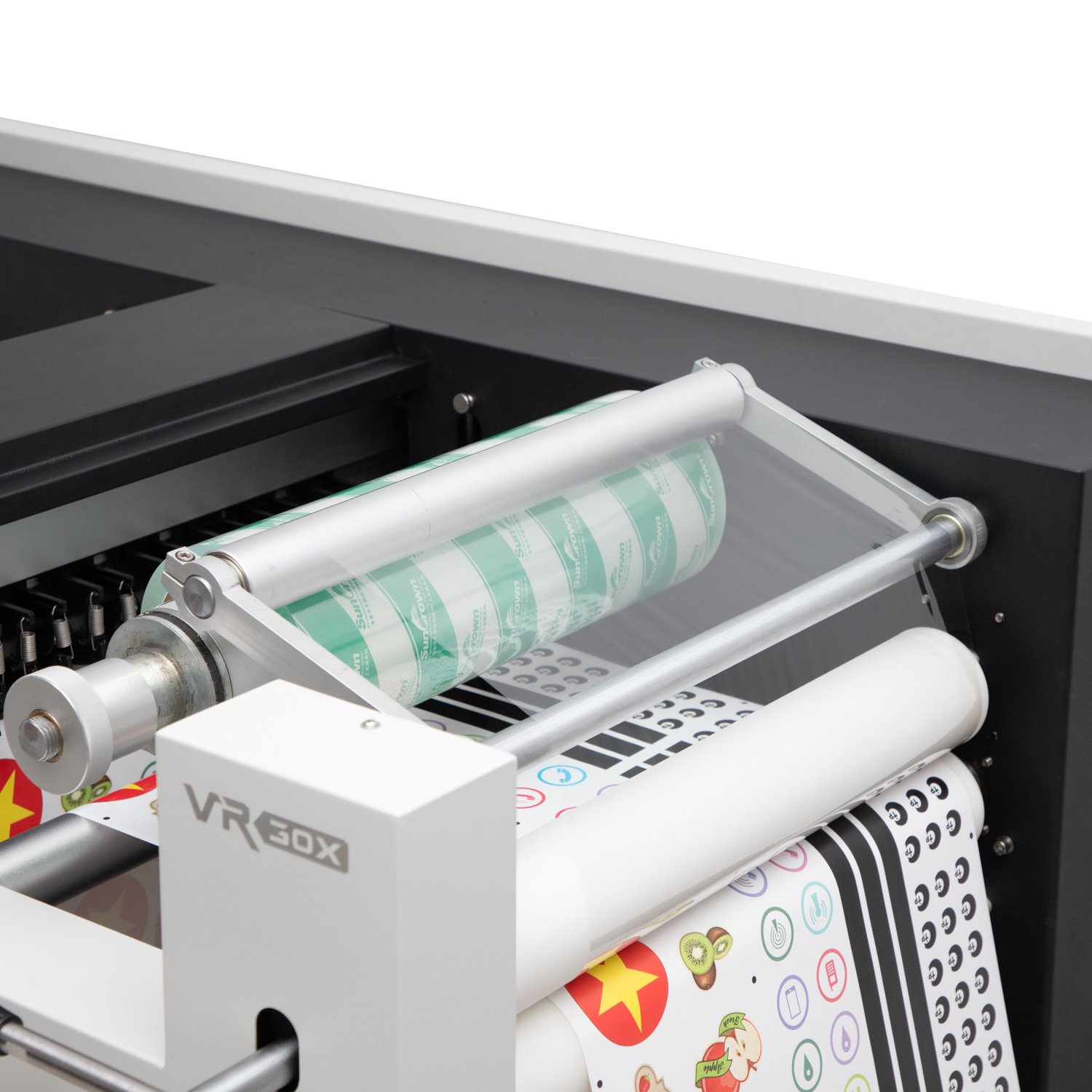 Roll Label Finisher Digital Roll to Roll Label Die Cutter Machine with One Cutting Head and Cold Lamination