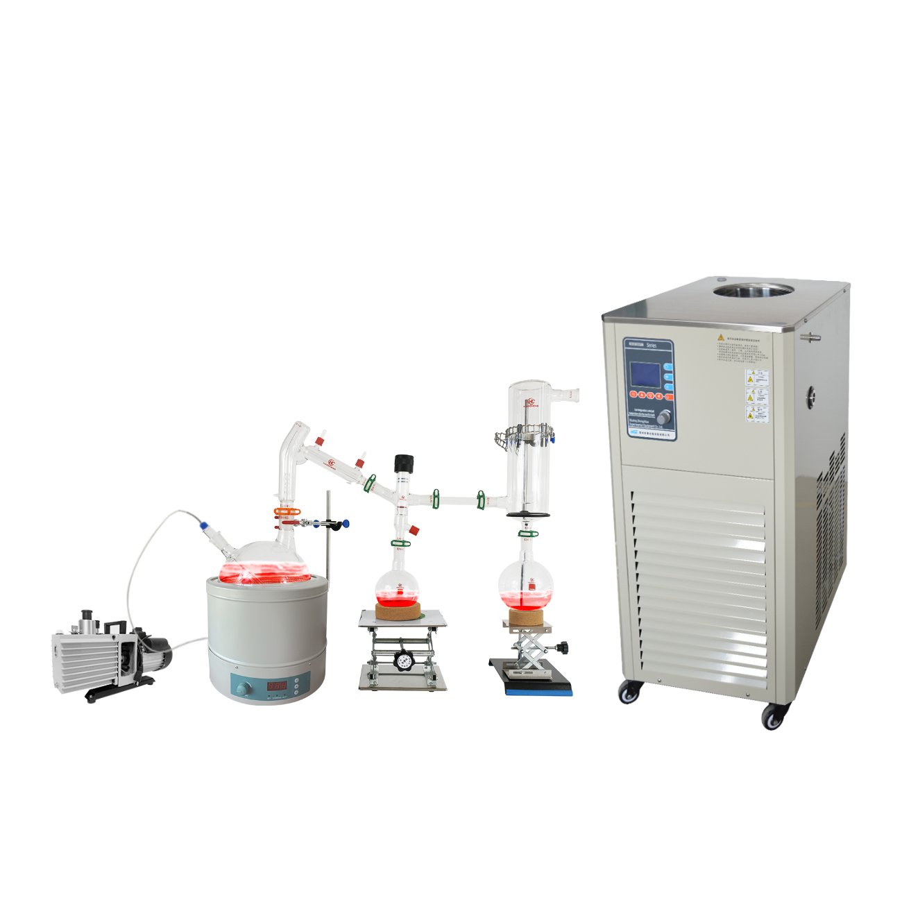 New Style 2L Laboratory Vacuum Short Path Distillation Apparatus Set Full Kit Essential Oil Distillers for Sale