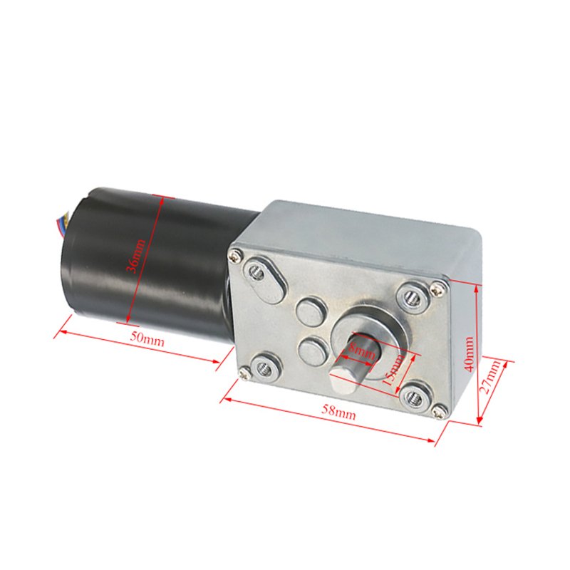 2025 Faradyi High Torque Low Rpm 24v 12v Dc Gear Motor 100rpm Worm Gear Motor for Auto Application