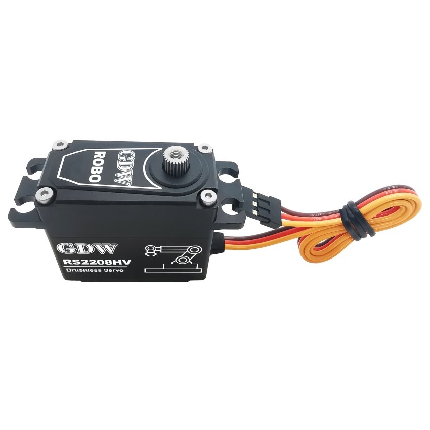 GDW RS2208 25KG High Speed Torque Brushless Metal Steel Gear Motor Standard Digital Servo for Robot and RC Car