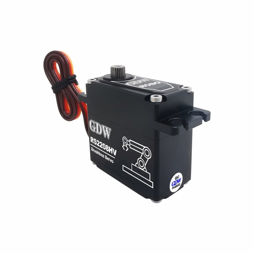 GDW RS2208 25KG High Speed Torque Brushless Metal Steel Gear Motor Standard Digital Servo for Robot and RC Car