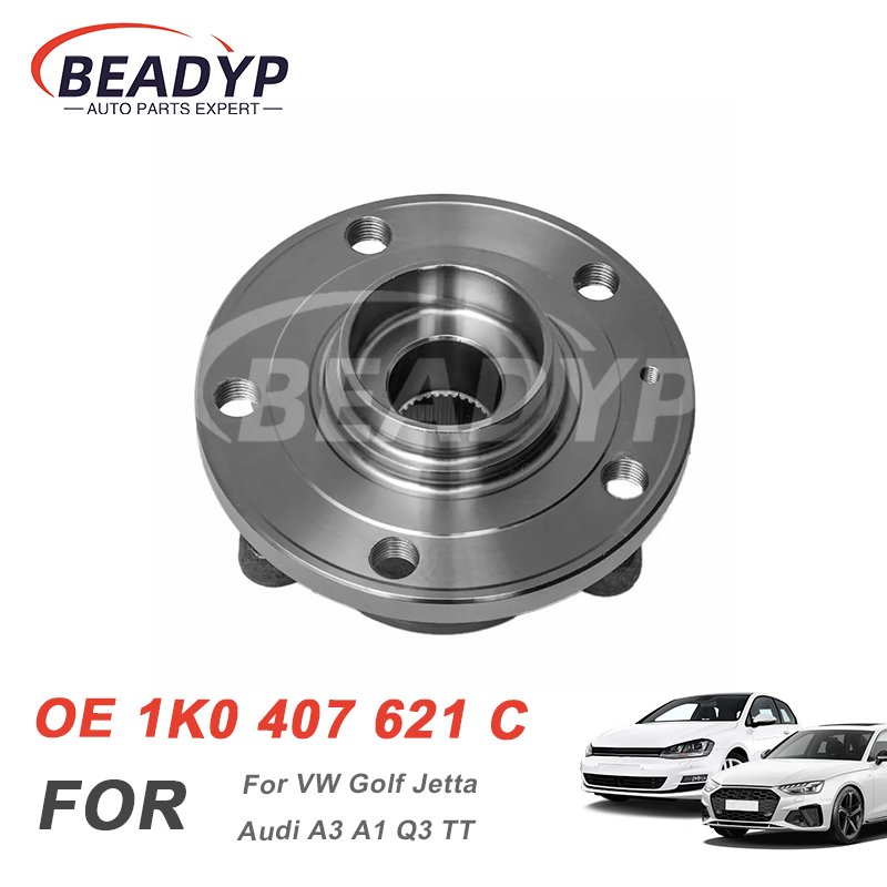 Front Wheel Hub Bearing Assembly for 1KD407621B 1K0407621C 1K0407621D for VW Golf Jetta Audi A3 A1 Q3 TT