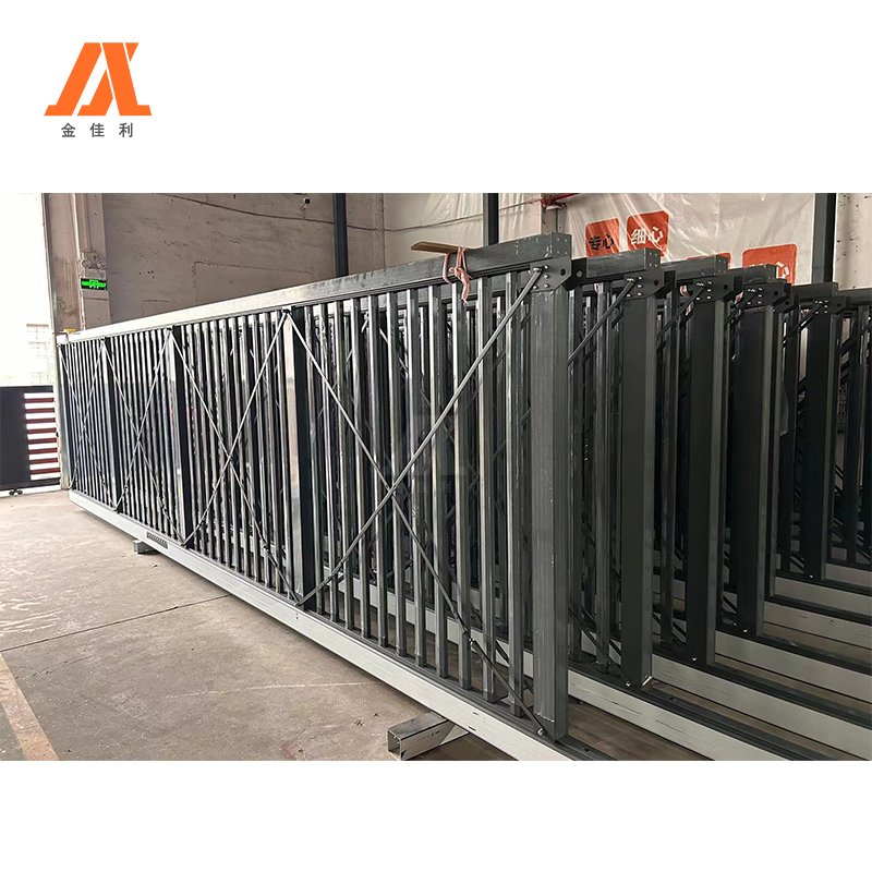 JJL Heavy-Duty Security Aluminum Commercial Automatic Gate Auto Motor Cantilever Gate for Driveways and Industry Metal Frame