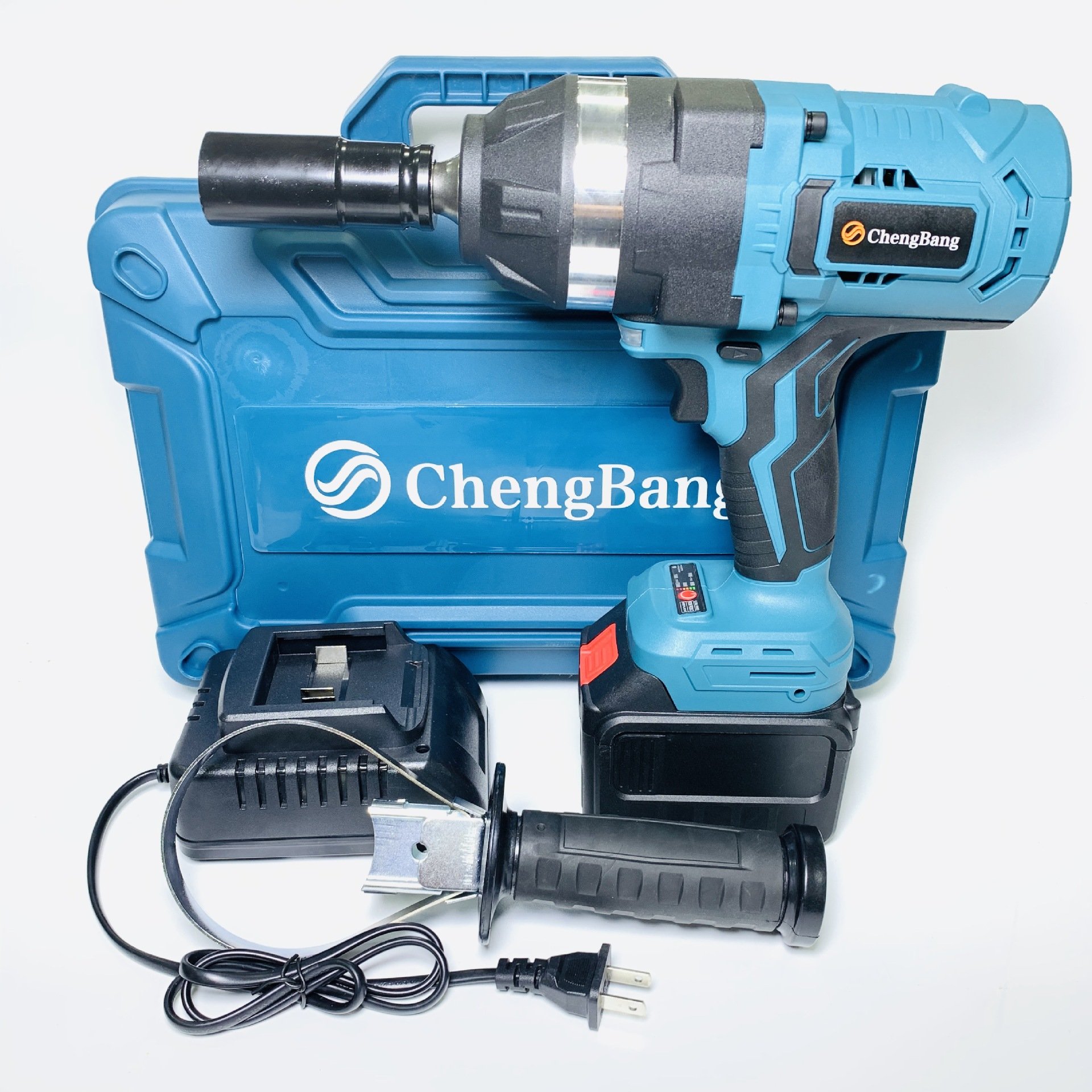 1/2" Rechargeable Lithium Brushless Electric Impact Wrench 2180N.m High Torque Heavy Duty Cordless Wrench for Truck Tire LL01