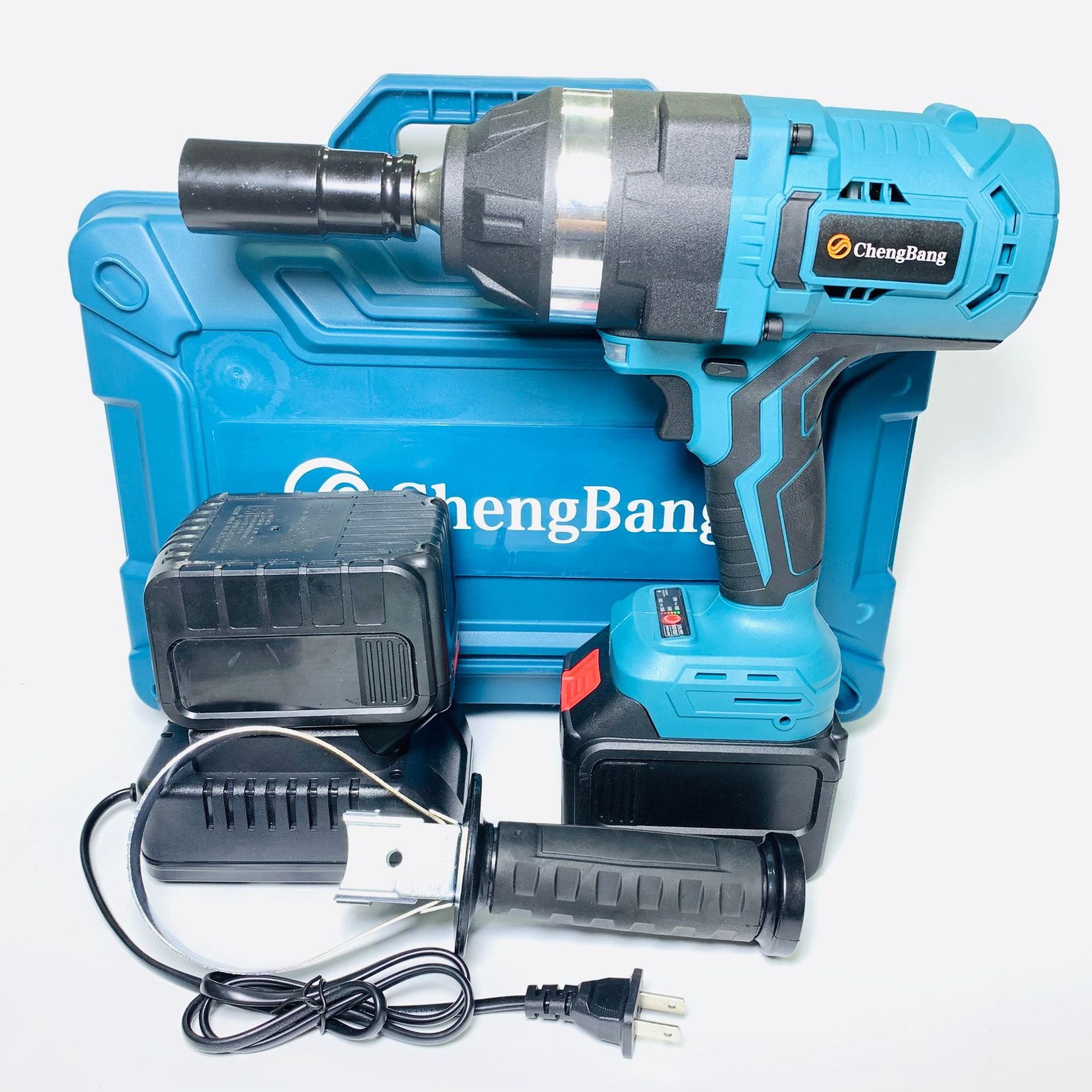 1/2" Rechargeable Lithium Brushless Electric Impact Wrench 2180N.m High Torque Heavy Duty Cordless Wrench for Truck Tire LL01