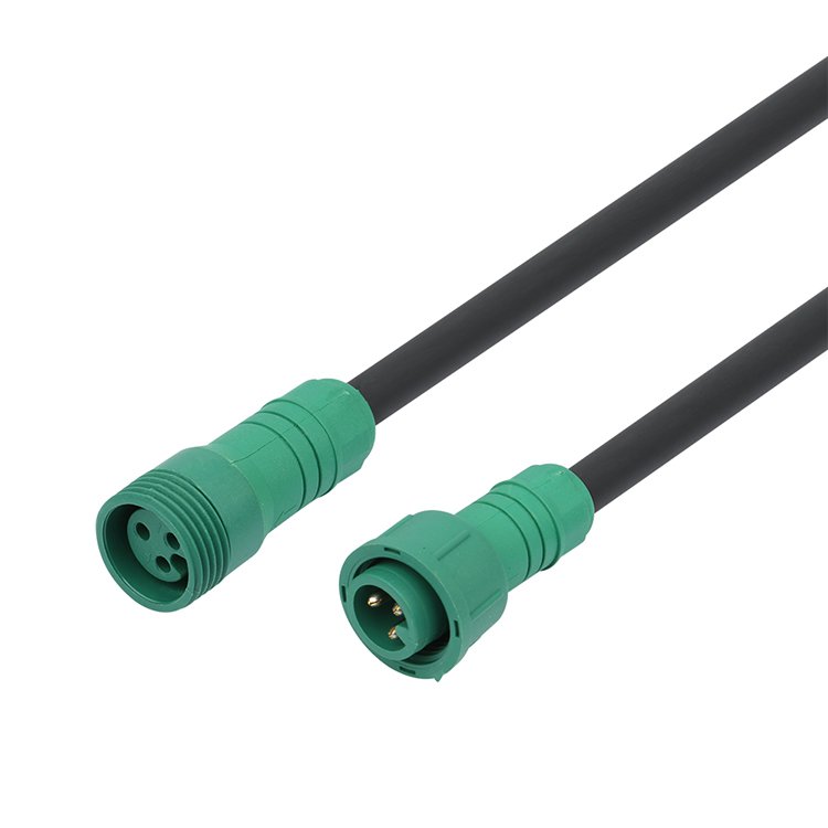 M18 Electrical Wire Connector IP67 Male Female Waterproof Cable 2 Pin 2 Core Connector 1meter