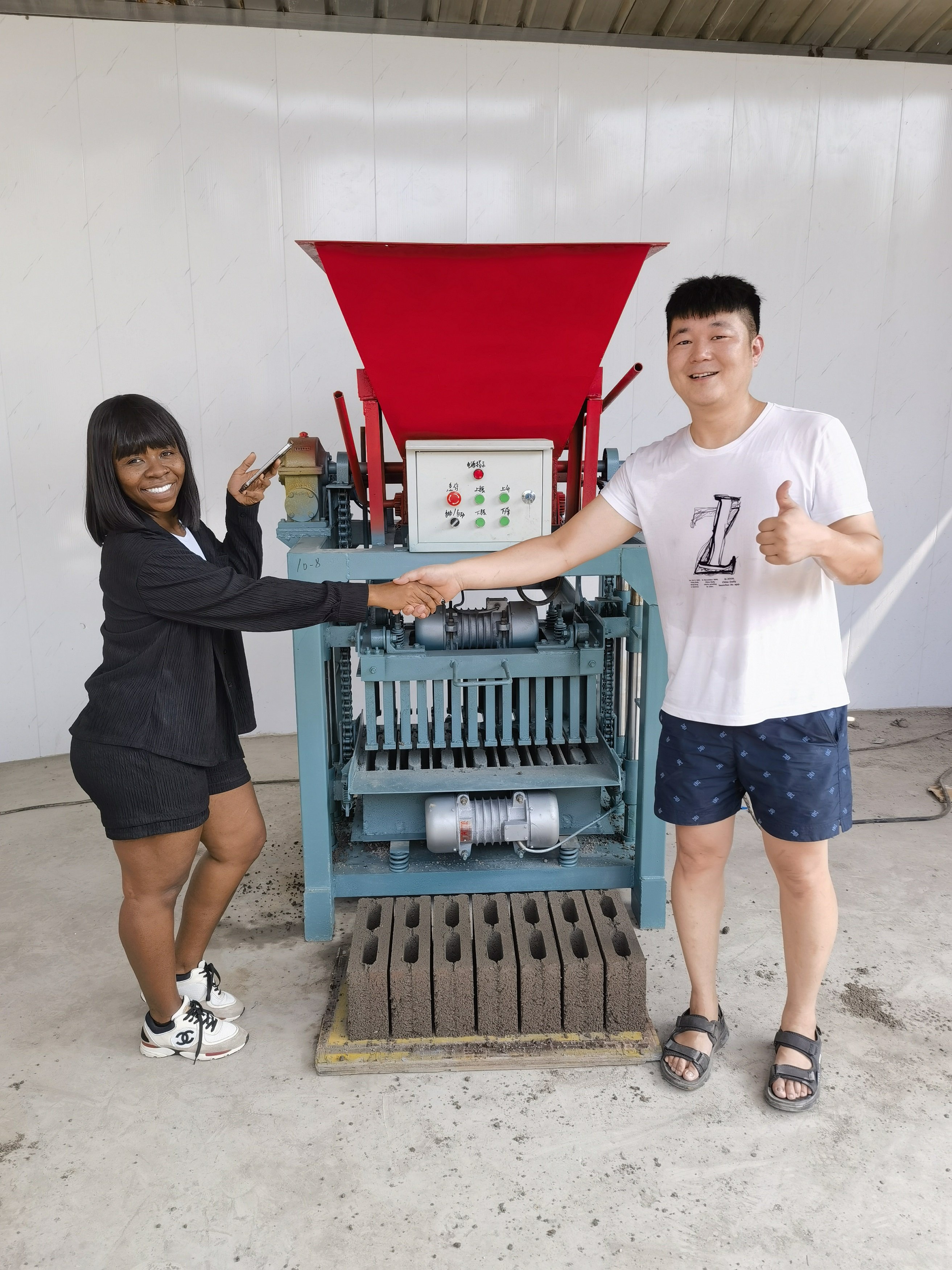 KM4-35B 400-120-200mm Manual Semi Automatic Interlocking Smart Hollow Cement Concrete Block Making Machine for Concrete Block