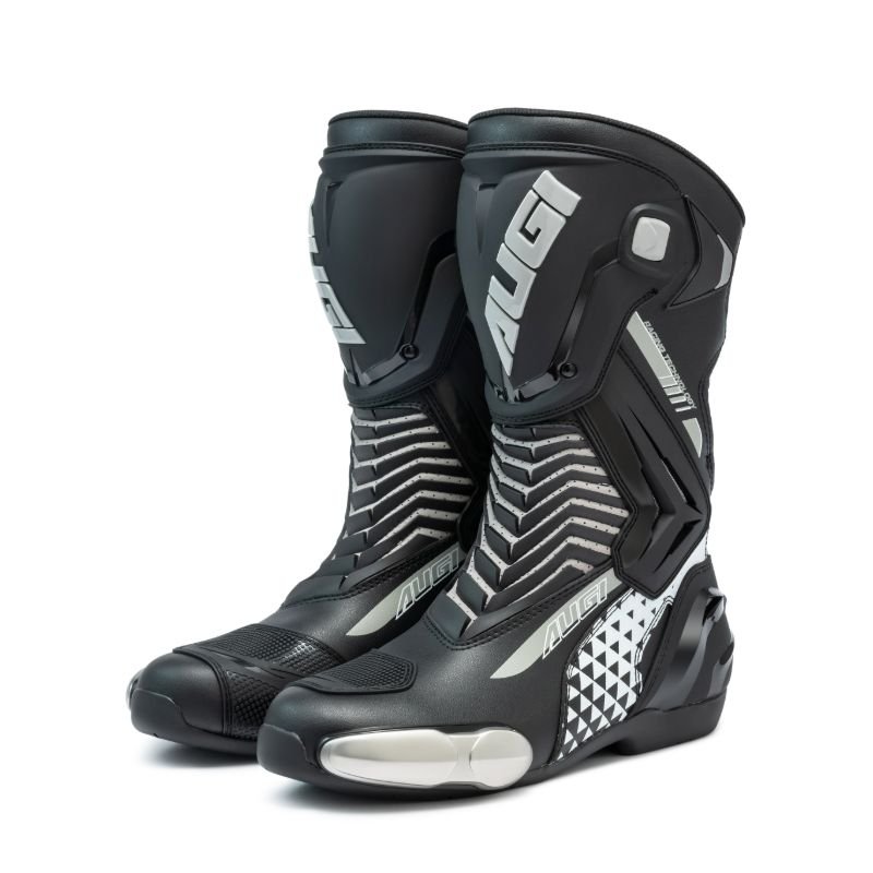 AUGI AR6 Professional Cycling Boots Long Racing Athletic Motorcycle Shoe Anti-fall Wear-resistant Anti-skid Features Rubber