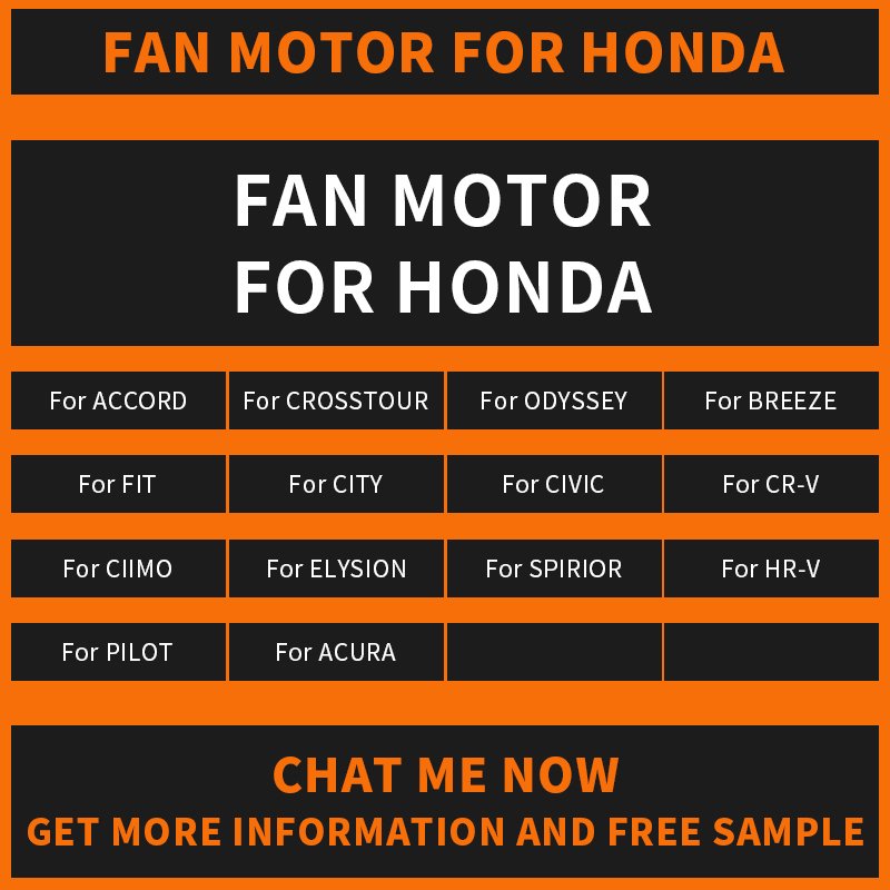 19030REAE01 Wholesale Chinese Car Spare Part Radiator Fan Motor for Honda City GD6 2007-2008