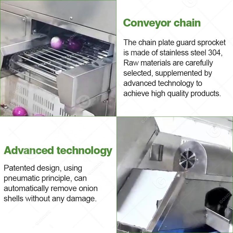Mini Air Used Remove Spring Onion Wash Commercial Root Cut Skin Peeler Onion Peel Machine and Cutter
