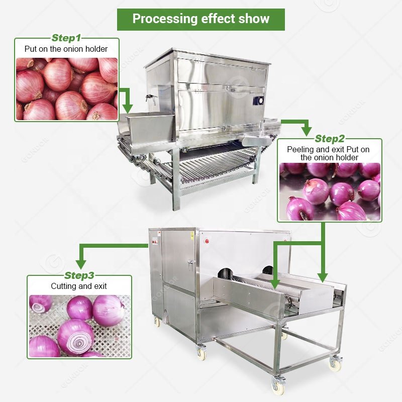 Mini Air Used Remove Spring Onion Wash Commercial Root Cut Skin Peeler Onion Peel Machine and Cutter