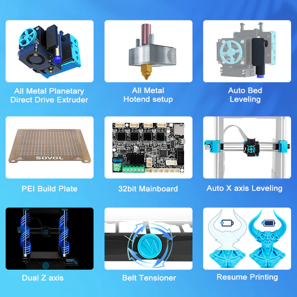 Sovol SV06 High Accuracy Automatic Leveling Multifunctional Quick Printing Carbon Fiber Pla Abs Fdm Education 3d Printer