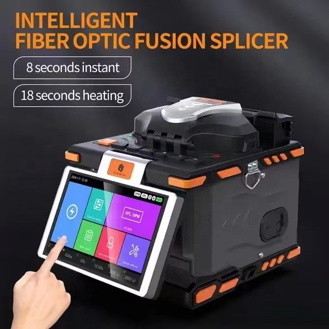 M5 Mini Fiber Fusion Splicer 6 Motor Indoor Network Equipment Used for WiFi & 4G for SM Fiber Optic FTTH Fusion Splicer