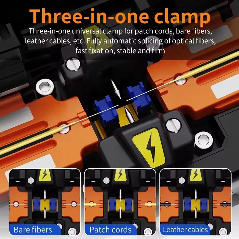 M5 Mini Fiber Fusion Splicer 6 Motor Indoor Network Equipment Used for WiFi & 4G for SM Fiber Optic FTTH Fusion Splicer