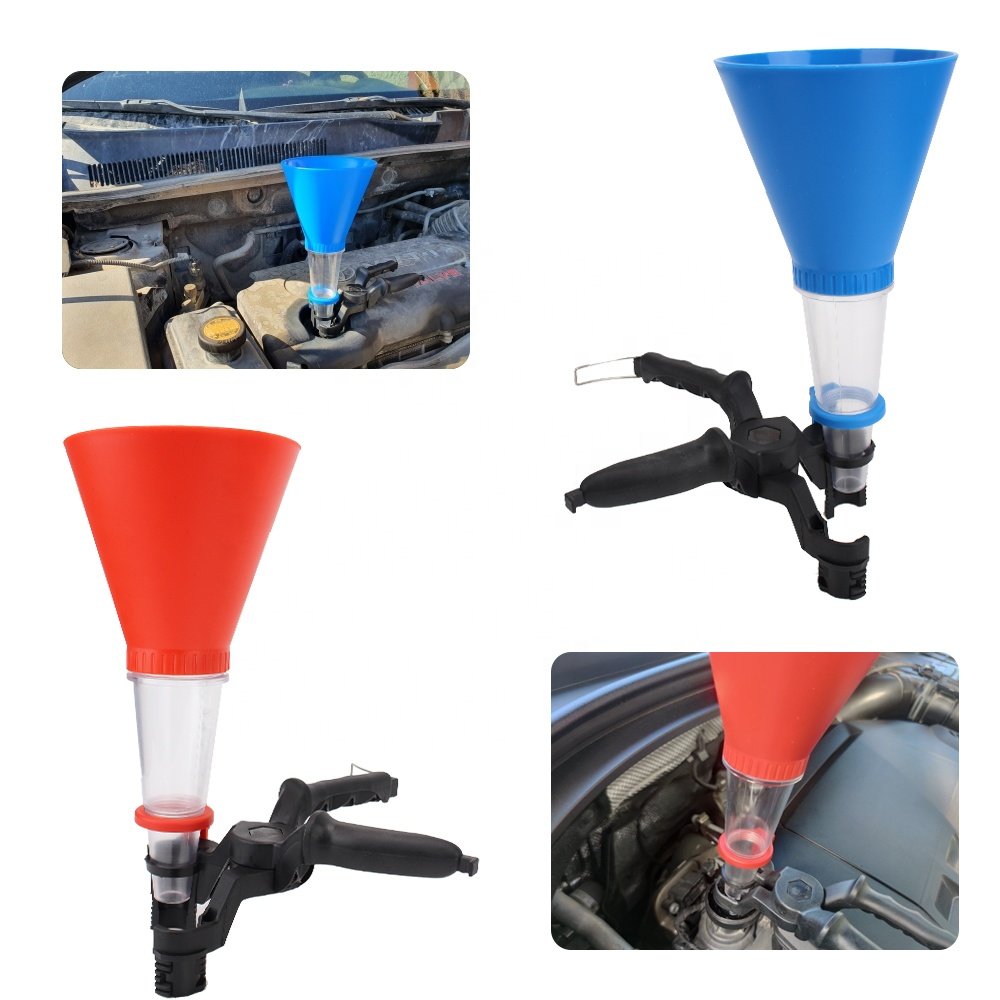 Universal Car Funnel Spout Engine Oil Filter Fuel Change Pump Coolant Filling Brake Bleeder Fluid Tool Auto Truck