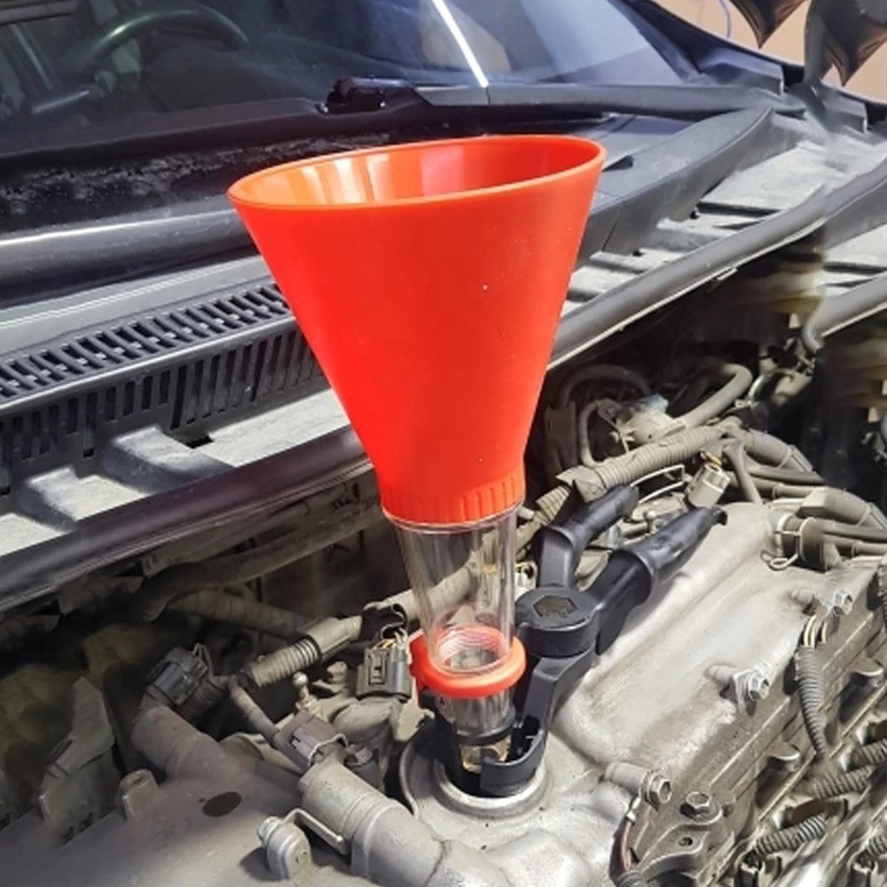 Universal Car Funnel Spout Engine Oil Filter Fuel Change Pump Coolant Filling Brake Bleeder Fluid Tool Auto Truck
