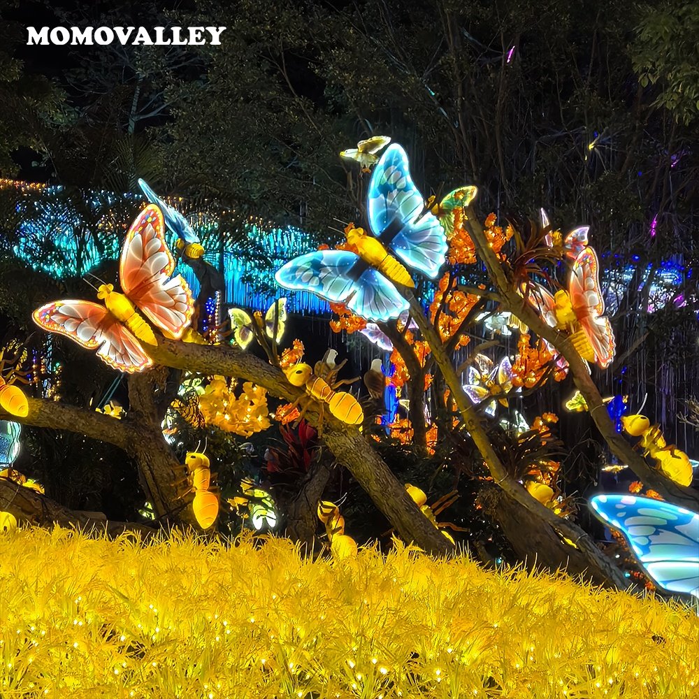 Colours Led Lighted Butterfly Patio Lights Landscape Decorations for Weddings Celebrations Theme Parties Summer Music Festivals