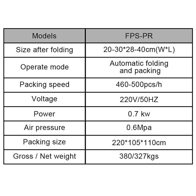 FPS-FR Full Automatic T-shirt Skirt Pants Hoodie Apparel Clothes Folding Bagging Machine Auto Shirt Folder Machine