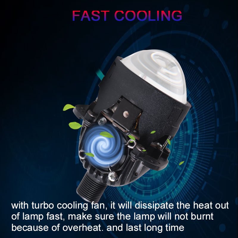 24V 2.5-Inch Sanvi S8 Bi-LED Project Lens Headlight Top Car Light Accessories in Indonesia with Lossless Installation