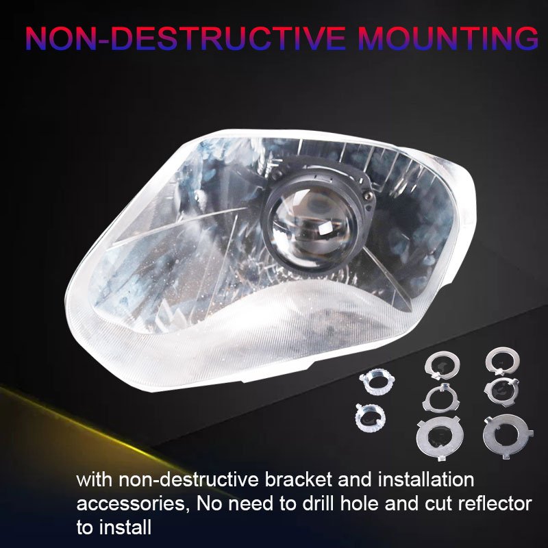 24V 2.5-Inch Sanvi S8 Bi-LED Project Lens Headlight Top Car Light Accessories in Indonesia with Lossless Installation