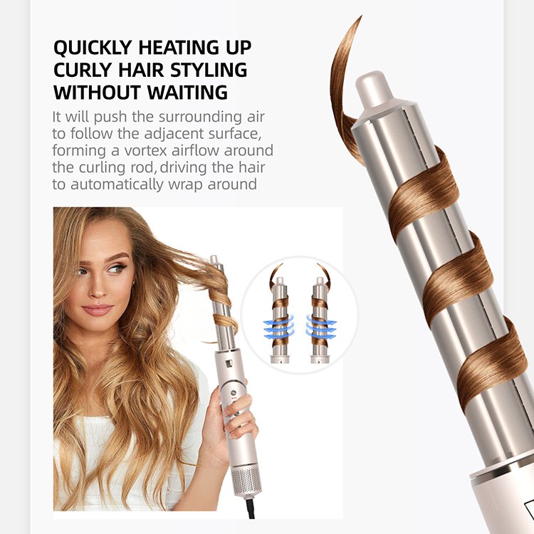 Professional 8 in 1 Hair Dryer Brush Airflow Curling Iron 110000 RPM BLDC Motor Blow Dryer Multi Styler