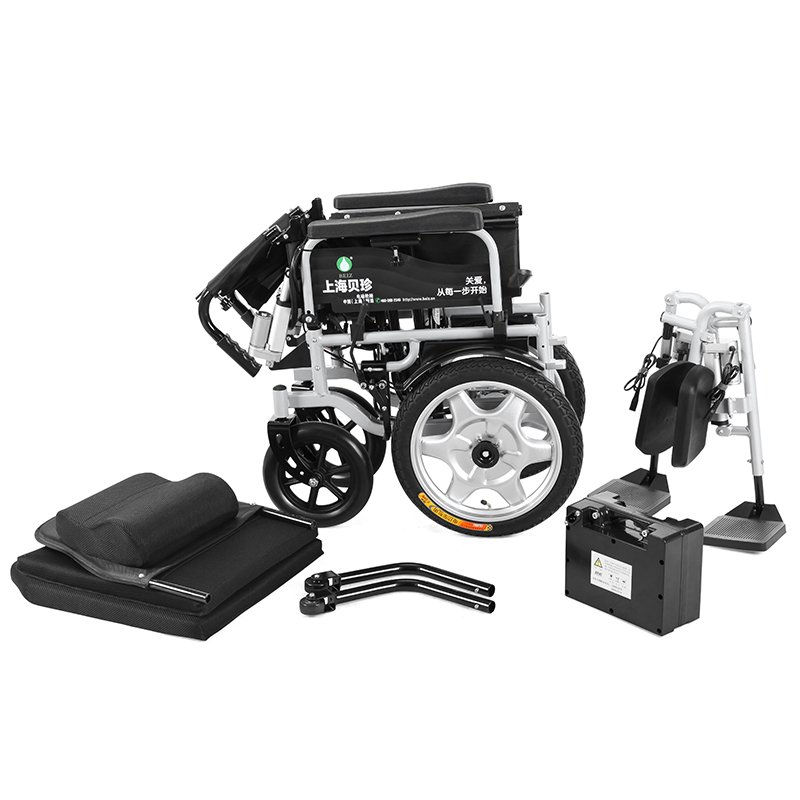 Auto Lying Down Hub Motor Battery Operated Electric Reclining Wheelchair With Self-Locking Brake for Disabled People