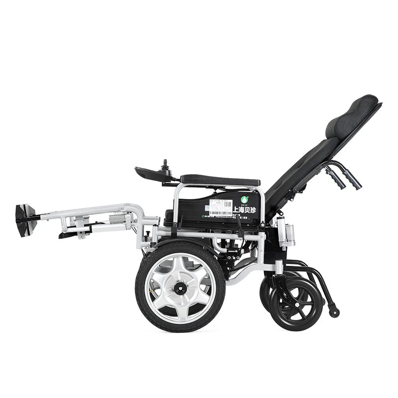 Auto Lying Down Hub Motor Battery Operated Electric Reclining Wheelchair With Self-Locking Brake for Disabled People