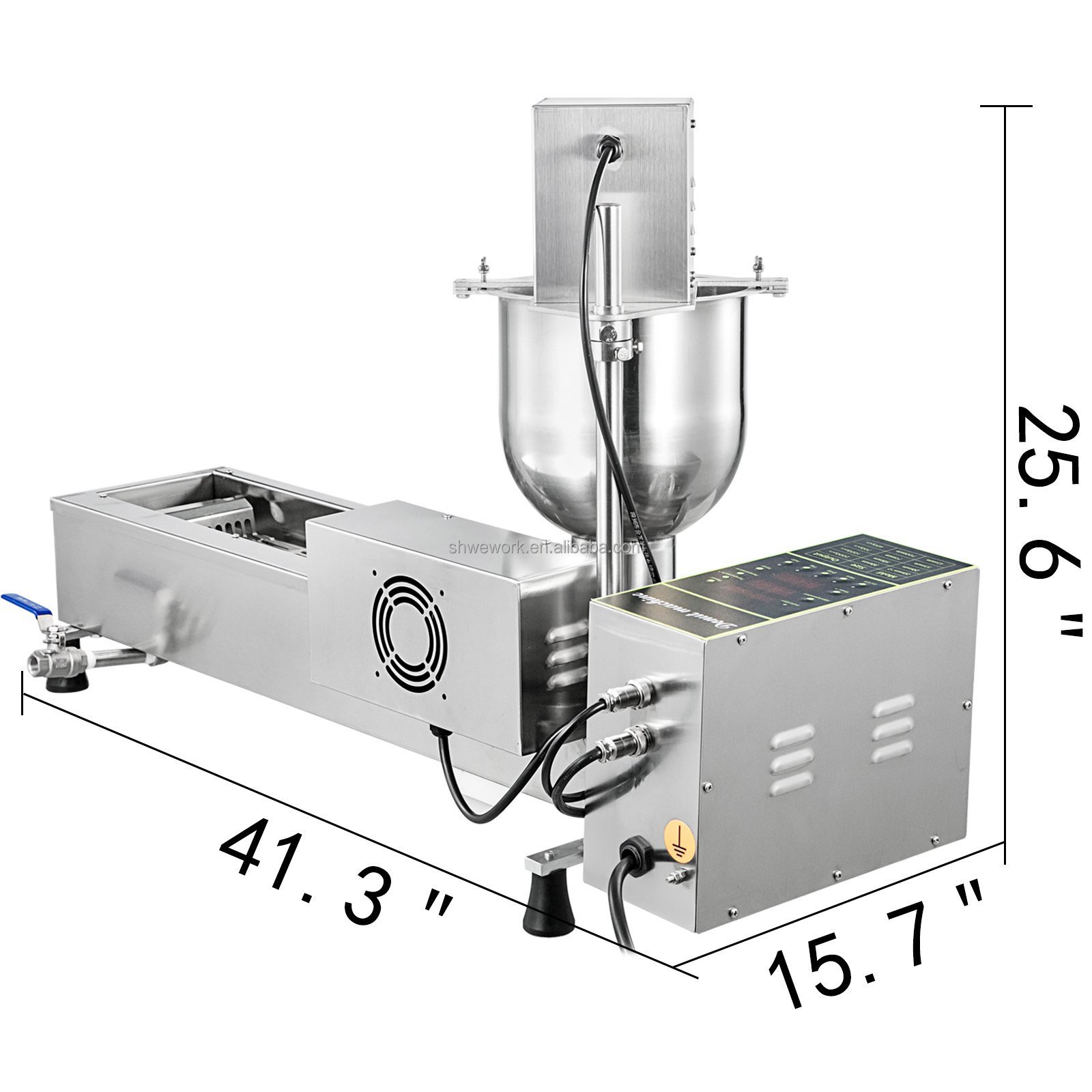 WeWork Commercial Automatic Donut Making Machine Single Row Auto Doughnut Maker With 3 Sizes Molds 304 SS Auto Donut Machine