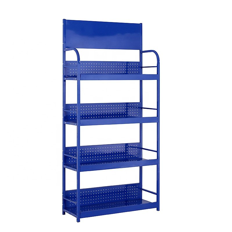 Grocery Store Metal Display Rack for Retail Engine Oil Lubricant Display Stand for Auto Parts Motor Oil Auto Parts Display Rack