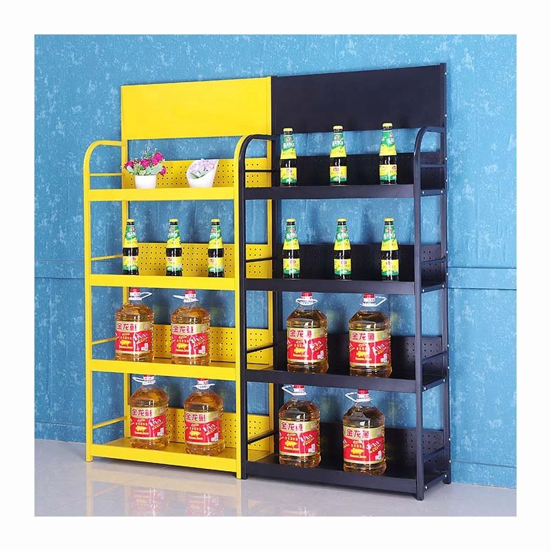 Grocery Store Metal Display Rack for Retail Engine Oil Lubricant Display Stand for Auto Parts Motor Oil Auto Parts Display Rack