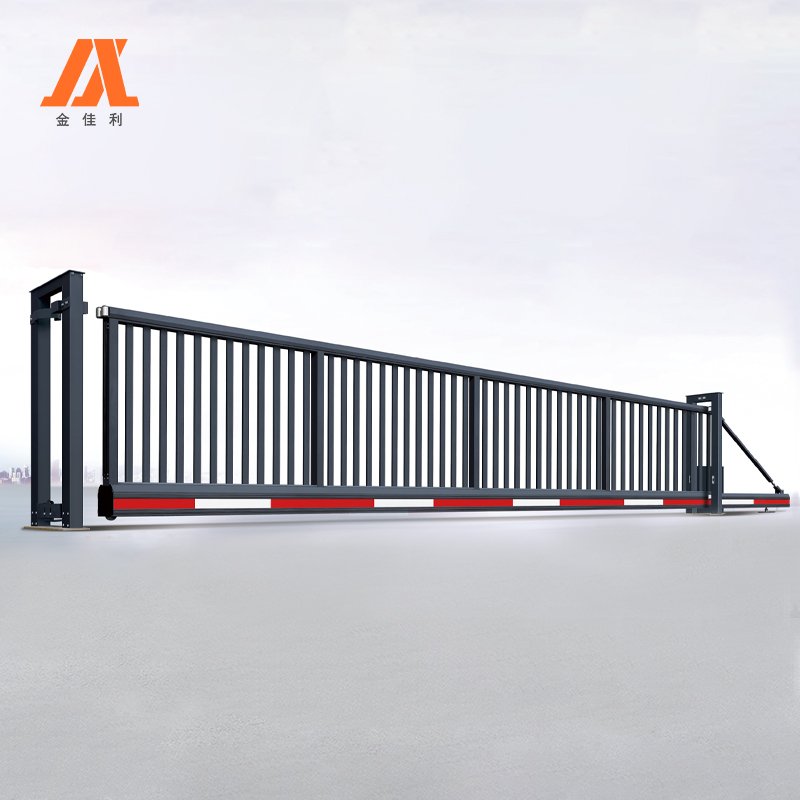 JJL Heavy-Duty Security Commercial Automatic Gate Auto Motor Aluminum Cantilever Gate Driveways Farm Fences Industrial Metal