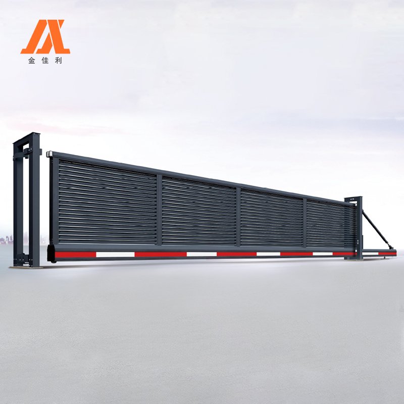 JJL Heavy-Duty Security Commercial Automatic Gate Auto Motor Aluminum Cantilever Gate Driveways Farm Fences Industrial Metal