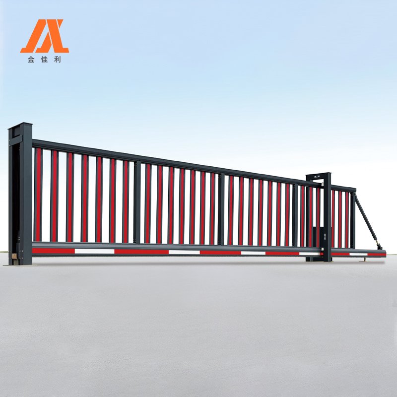 JJL Heavy-Duty Security Commercial Automatic Gate Auto Motor Aluminum Cantilever Gate Driveways Farm Fences Industrial Metal