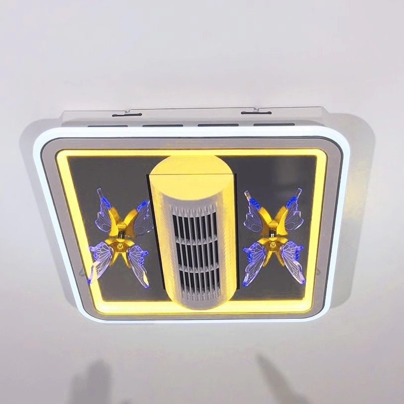 Modern Designer Butterfly Decoration Room or Hotel Ceiling Fan Light Recessed Smart LED Ceiling Fan Lamp With Remote Control