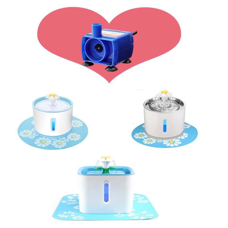 Water Pump LED Light Pet Fountain Motor Accessories for Drinking Bowl Dispenser