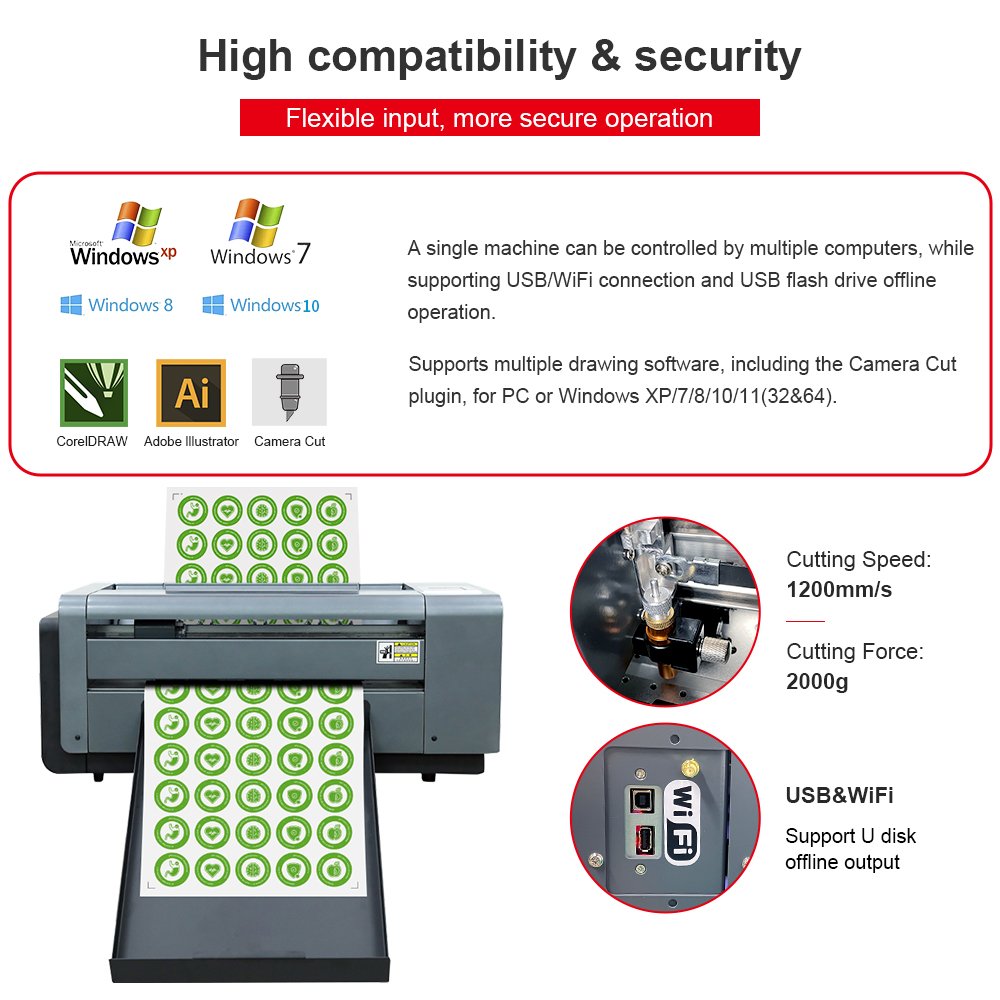 Factory Price Cutting Plotter Machine Automatic Feeding Sheet A3+ Sticker Papers Label Die Cutter Label Cutting Machine