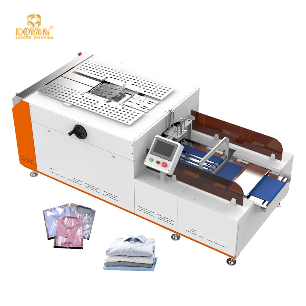 Doyan Full Automatic T-shirt Skirt Pants Hoodie Apparel Clothes Folding Bagging Machine Auto Shirt Folder Machine