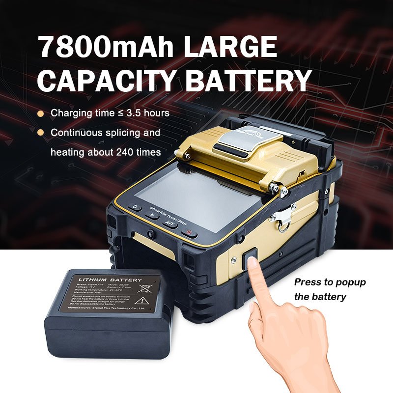 Fiber Optical Fusion Splicer AI-8C Fibre Optic Cable Splicing Machine Kit optical fiber equipment