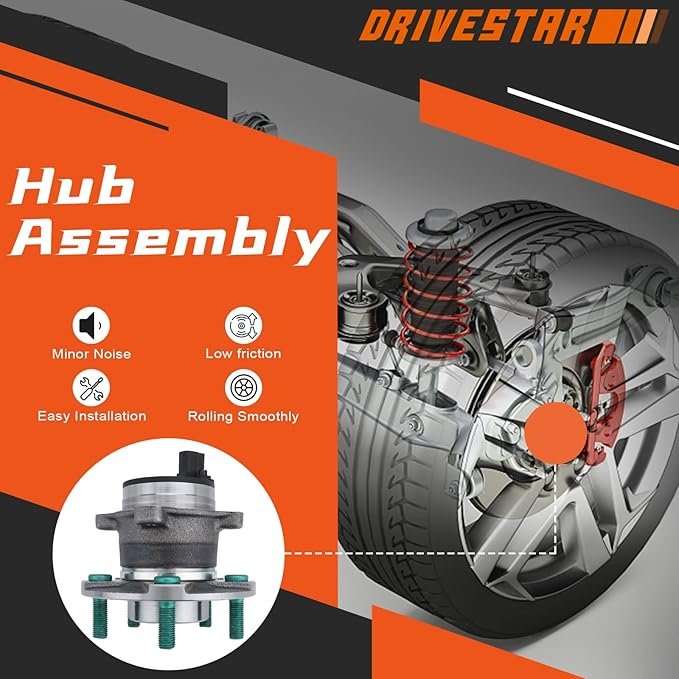 512411 Rear Wheel Hubs & Bearing Assembly Fit for Volvo 2007 08 09 10 11 12 13 C30 70 S40 V50 ABS