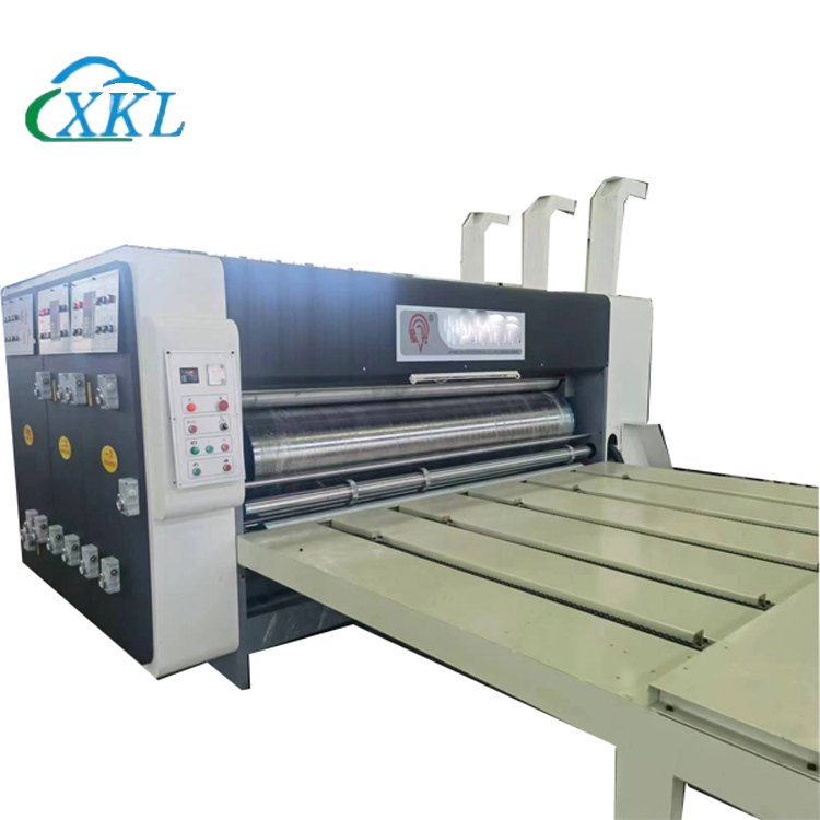 Semi Auto Corrugated Cardboard Carton Box Printing Slotting Die Cutting Machine With Chain Feeder