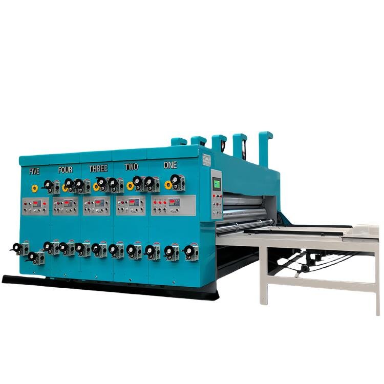 Semi Auto Corrugated Cardboard Carton Box Printing Slotting Die Cutting Machine With Chain Feeder