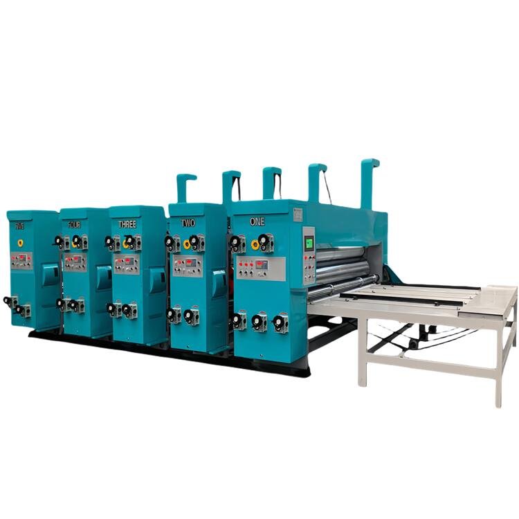Semi Auto Corrugated Cardboard Carton Box Printing Slotting Die Cutting Machine With Chain Feeder
