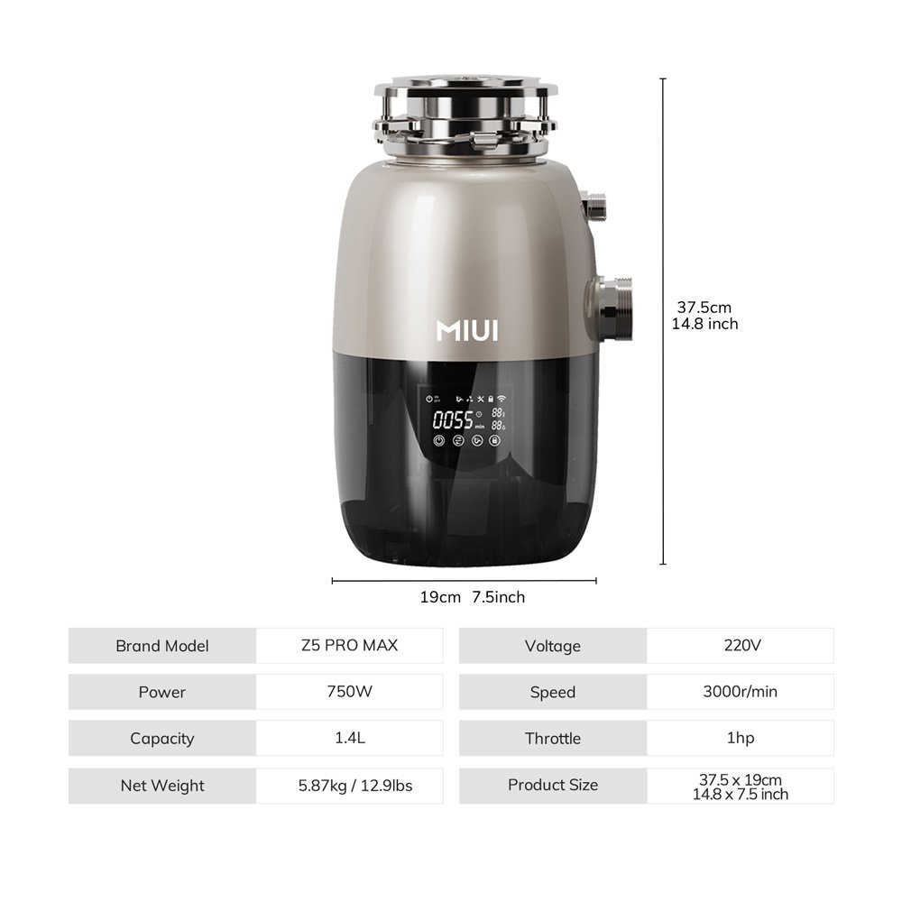 CHENGYU New Arrival Composite Food Waste Kitchen Waste Composting Machine 1.4L 1HP Food Waste Disposer
