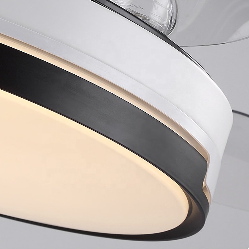 Y001 Modern Remote Control 42 Inch 110v 220v Ceiling Fans Folding with Lights Lamp Led Designer Luz Con Ventilador Oculto Techo