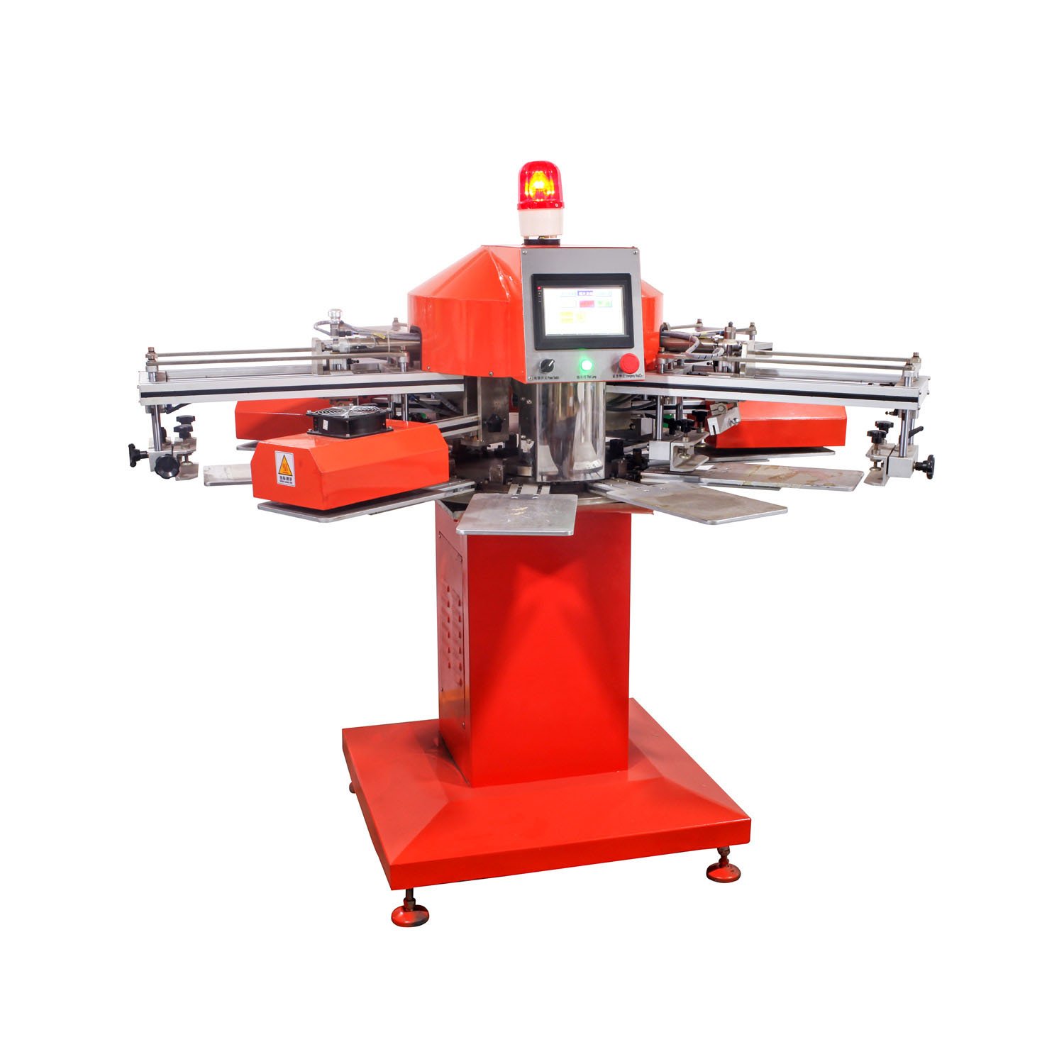 Multi-functional 3 Color 8 Station Automatic Screen Printing Machine for Cloth Clothing Body-shirts and Labels