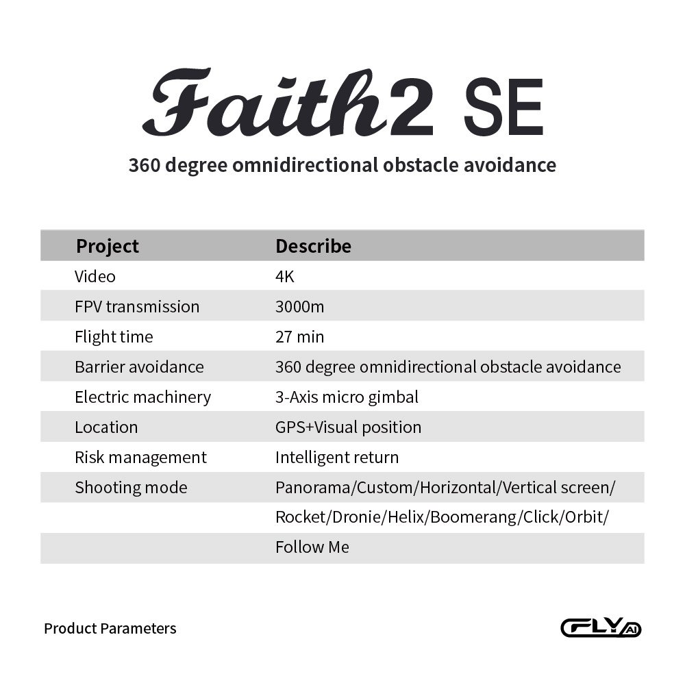 C-fly Faith 2 SE Drone Real 4k HD Dual Camera UAV Brushless Motor GPS Obstacle Avoidance Foldable Quadcopter China Drones
